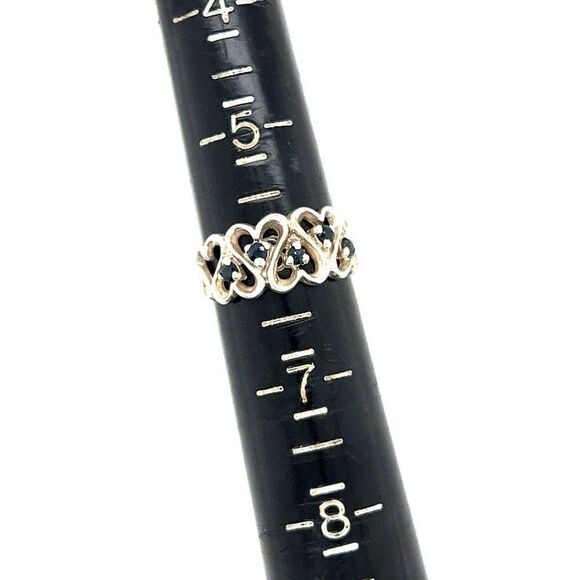 Sterling Silver 925 Blue Sapphires Ring - Picture 10 of 10